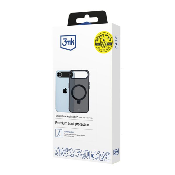 3mk Smoke Case Mag&Stand for iPhone Air - Blackeng