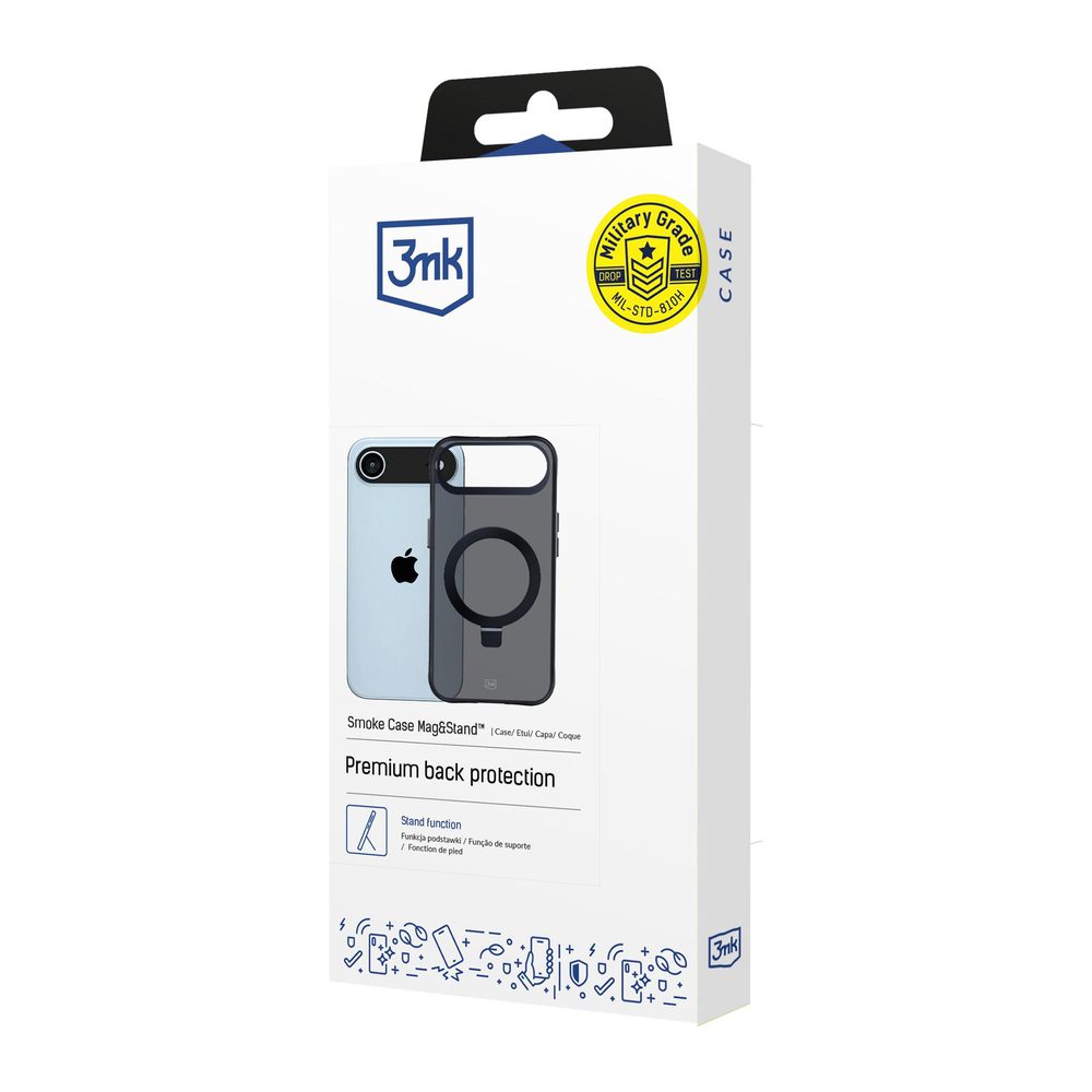 3mk Smoke Case Mag&Stand for iPhone Air - Blackeng