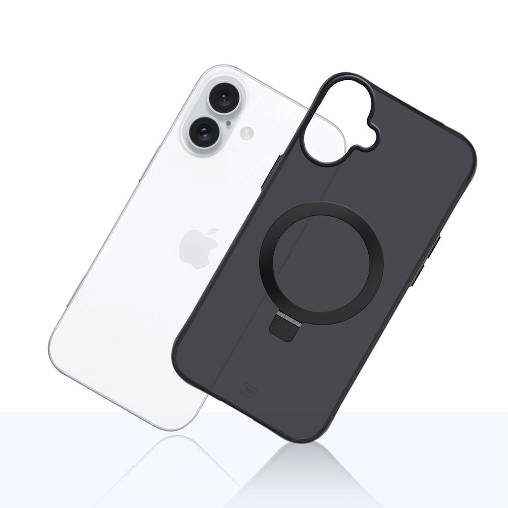 3mk Smoke Case Mag&Stand for iPhone 17 - blackeng