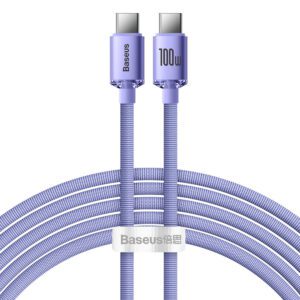 Baseus CAJY000705 USB-C - USB-C PD QC cable 100W 5A 480Mb/s 2m - purpleeng