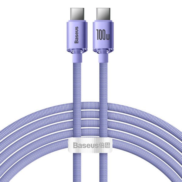 Baseus CAJY000705 USB-C - USB-C PD QC cable 100W 5A 480Mb/s 2m - purpleeng