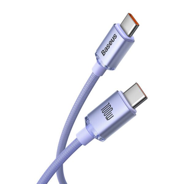 Baseus CAJY000705 USB-C - USB-C PD QC cable 100W 5A 480Mb/s 2m - purpleeng
