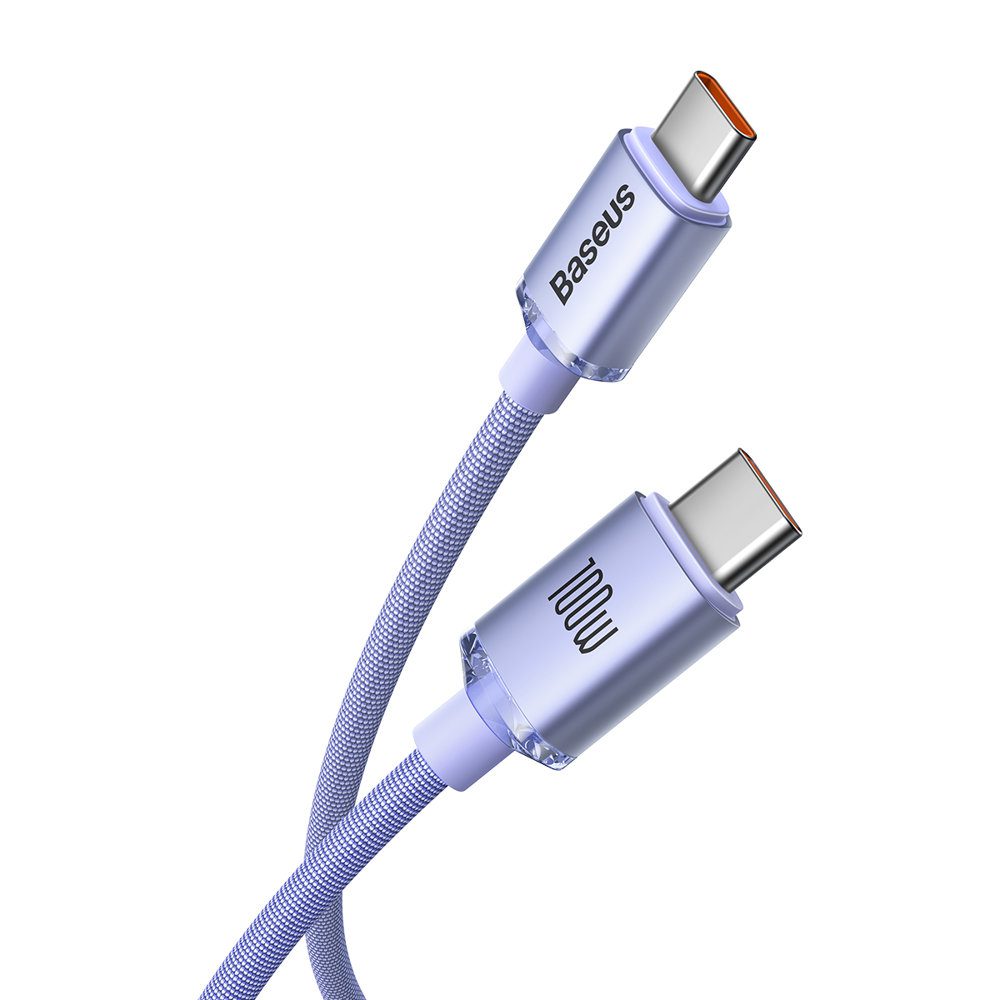 Baseus CAJY000705 USB-C - USB-C PD QC cable 100W 5A 480Mb/s 2m - purpleeng