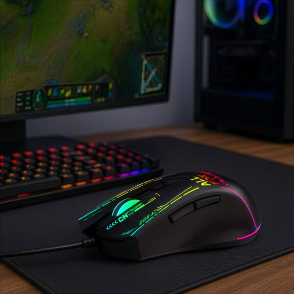 Wozinsky WMGK-7200 Wired Optical Gaming Mouse 7200 DPI - Blackeng