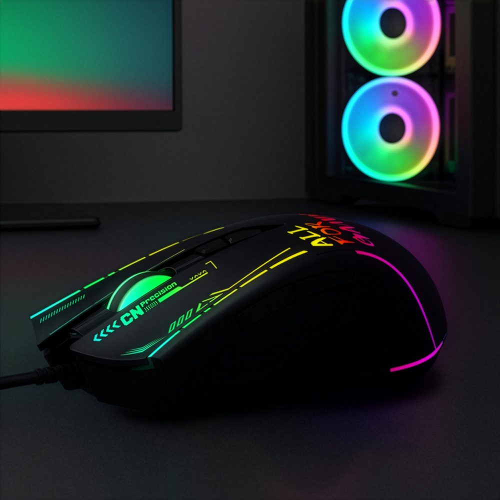 Wozinsky WMGK-7200 Wired Optical Gaming Mouse 7200 DPI - Blackeng
