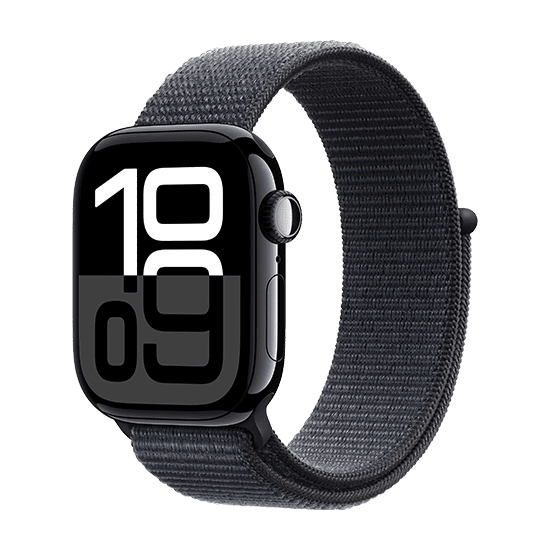 Watch Apple Watch Series 10 GPS 42mm Jet Black Aluminium Case with Sport Loop - Black