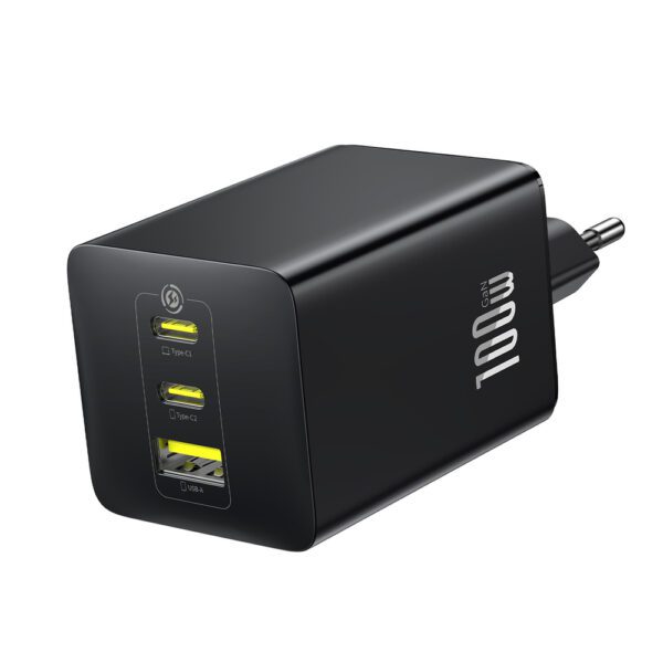 195982_3 Baseus EnerFill FE11 100W Wall Charger 2 x USB-C + USB-A - Blackeng