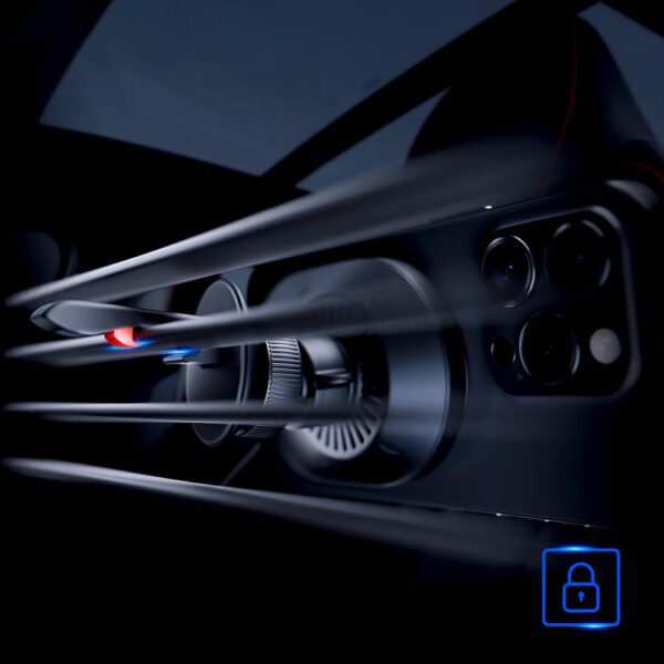 Car air vent holder 3mk Hardy AeroCharger 15W Qi2/MagSafe - blackeng