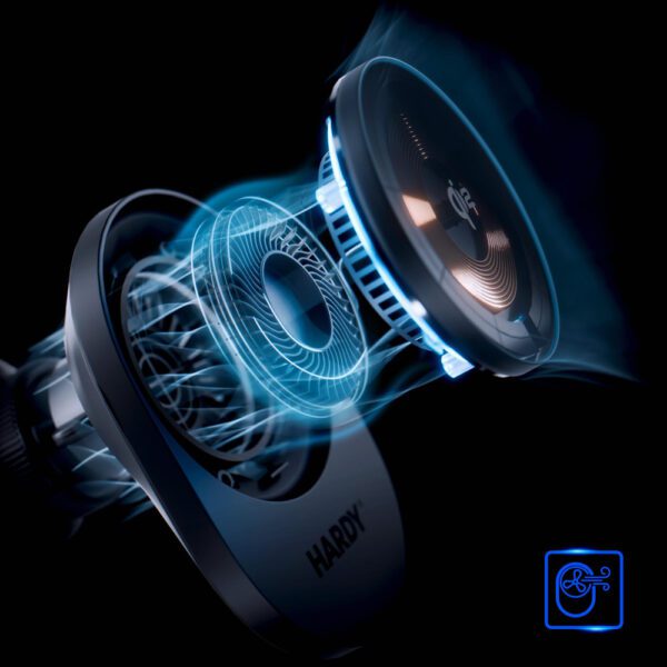 Car air vent holder 3mk Hardy AeroCharger 15W Qi2/MagSafe - blackeng