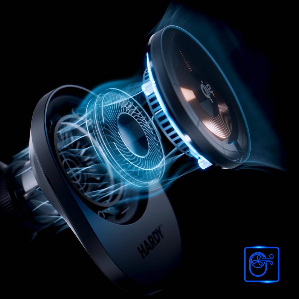 Car air vent holder 3mk Hardy AeroCharger 15W Qi2/MagSafe - blackeng