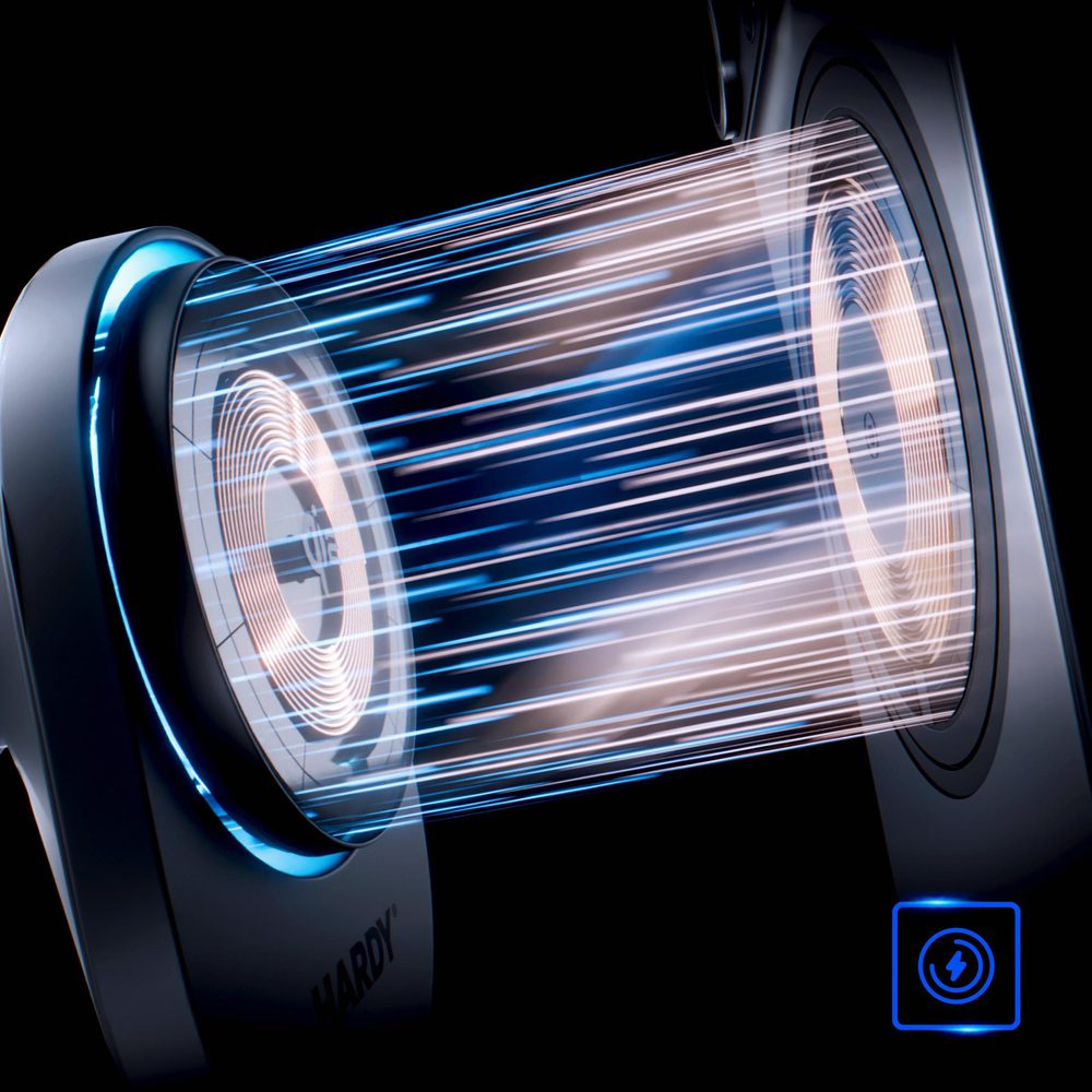 Car air vent holder 3mk Hardy AeroCharger 15W Qi2/MagSafe - blackeng