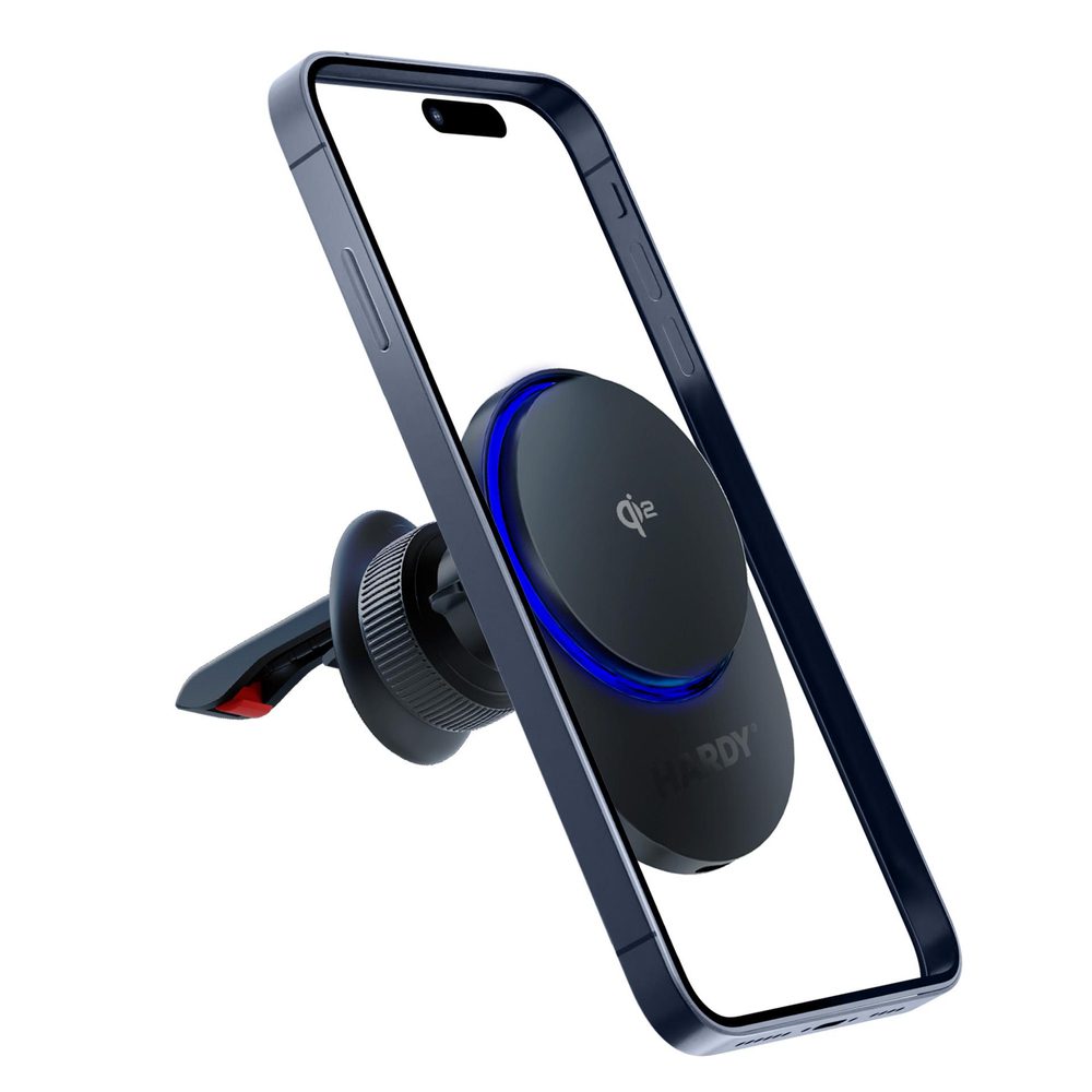 Car air vent holder 3mk Hardy AeroCharger 15W Qi2/MagSafe - blackeng