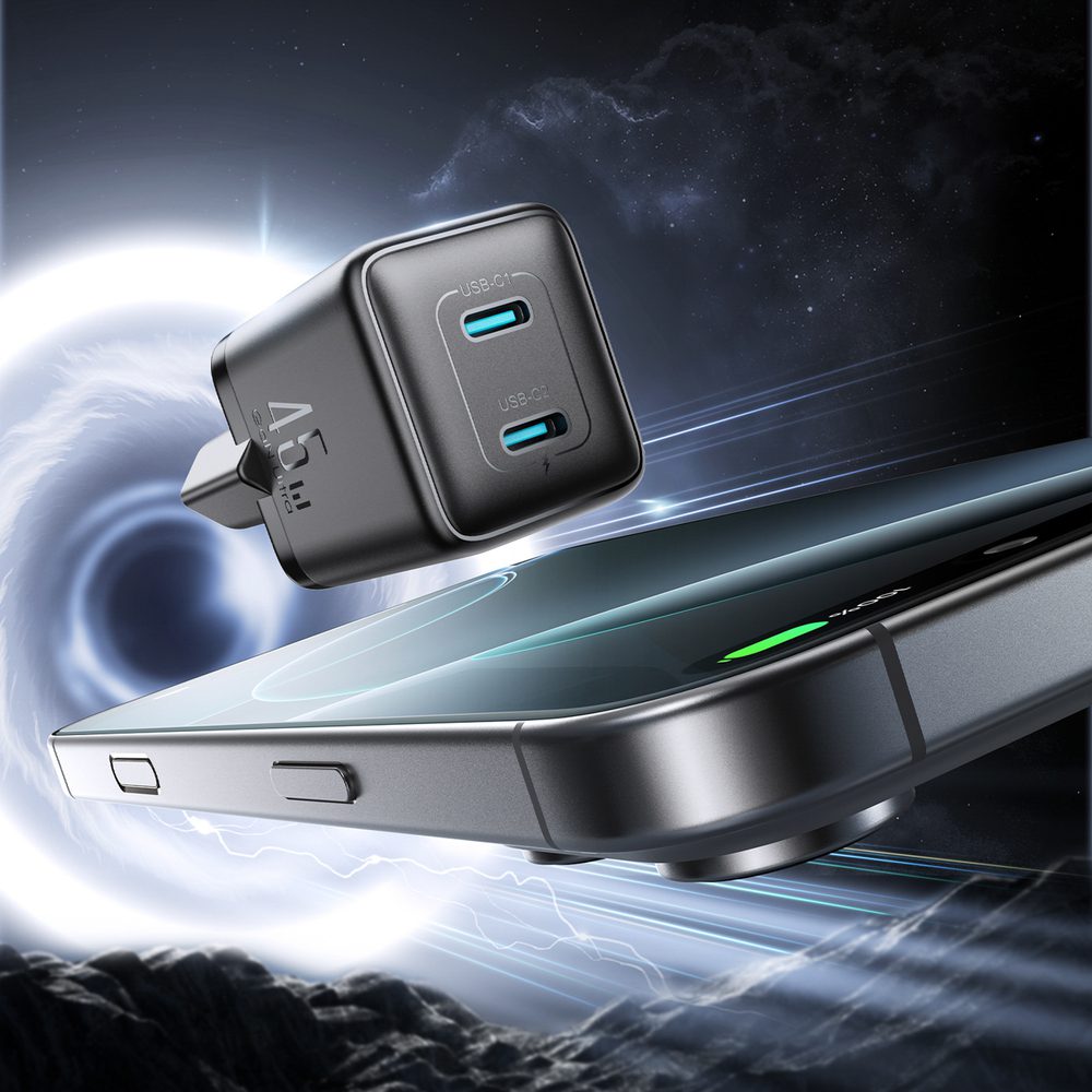 198952_2 Ładowarka sieciowa Joyroom JR-TCG17 45W 2 x- USB-C (wtyczka EU) - czarnapol