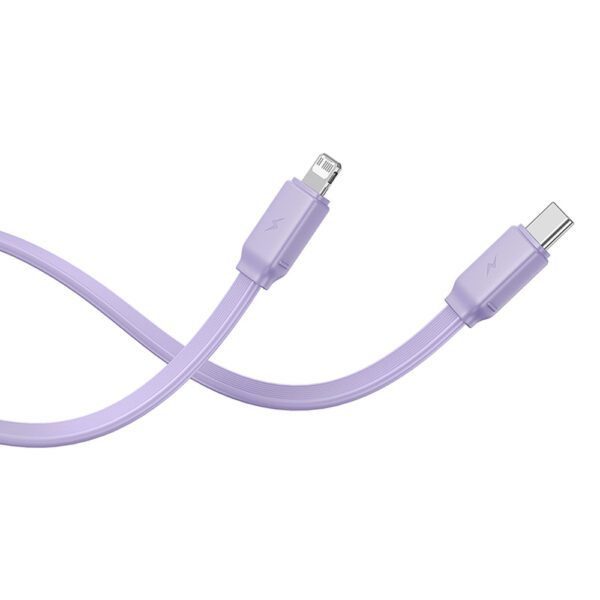 199505_6 Baseus Qpow2 20000mAh 22.5W Powerbank with Dual Cable with Digital Display + Baseus Simple USB-C 3A Cable 0.3m (White) - Purpleeng