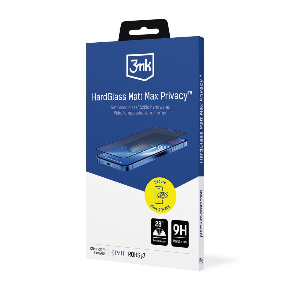 3mk Hardglass Matt Max Privacy Tempered Glass for iPhone 17 Proeng