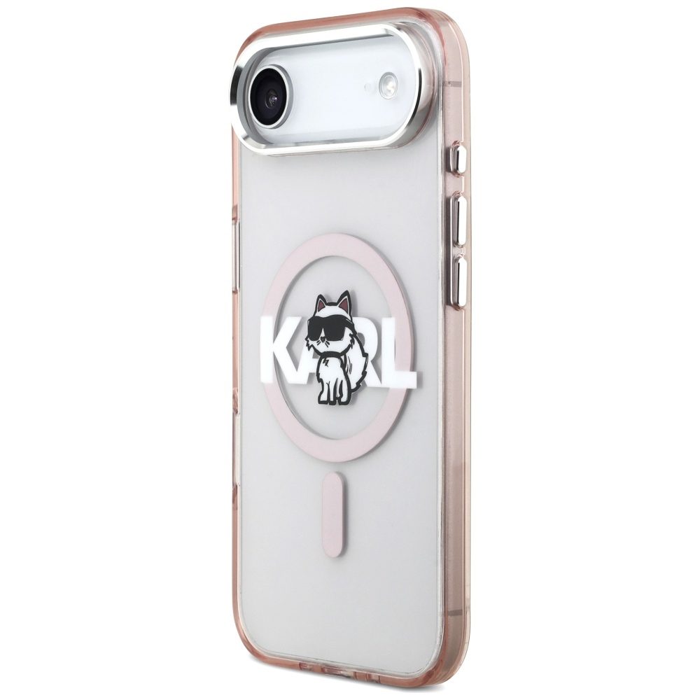 199782_2 Karl Lagerfeld IML Choupette Sketch Logo MagSafe Case for iPhone 17 Air - Pinkeng