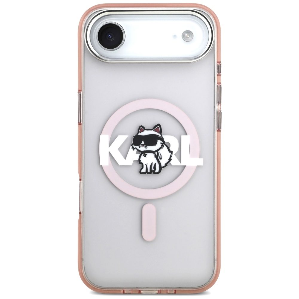 199782_3 Karl Lagerfeld IML Choupette Sketch Logo MagSafe Case for iPhone 17 Air - Pinkeng