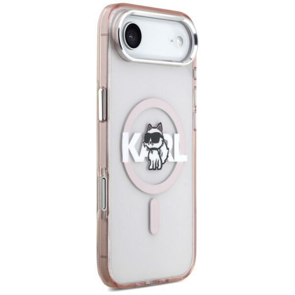 199782_4 Karl Lagerfeld IML Choupette Sketch Logo MagSafe Case for iPhone 17 Air - Pinkeng