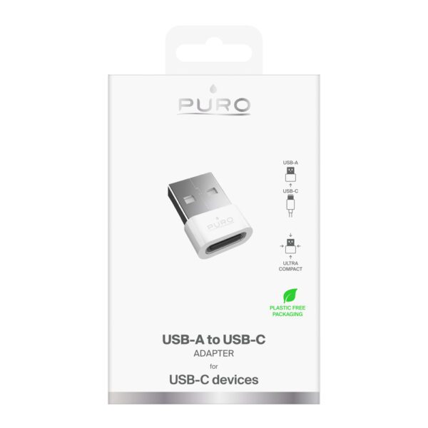 200468_2 Puro USB-C - USB-A Adapter - Whiteeng