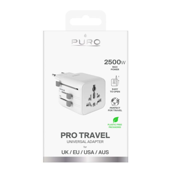 Puro Universal Travel Adapter - Whiteeng