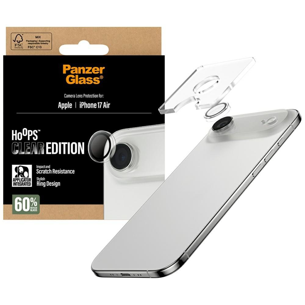 PanzerGlass Hoops Tempered Glass Camera Screen Protector for iPhone Air - Blackeng