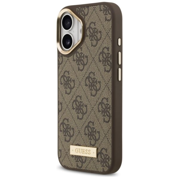 201115_2 Guess 4G Logo Plate MagSafe case for iPhone 17 - browneng