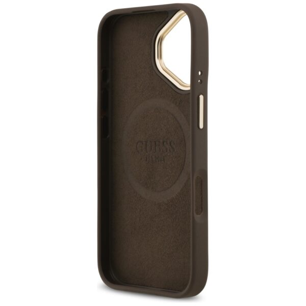 201115_7 Guess 4G Logo Plate MagSafe case for iPhone 17 - browneng