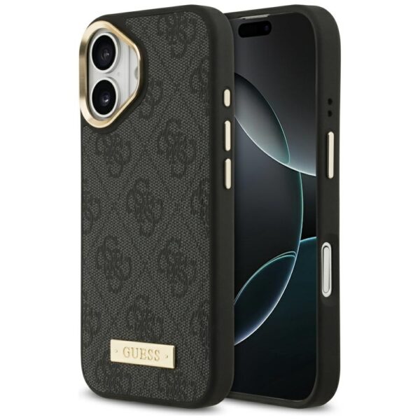 201116_1 Guess 4G Logo Plate MagSafe case for iPhone 17 - blackeng