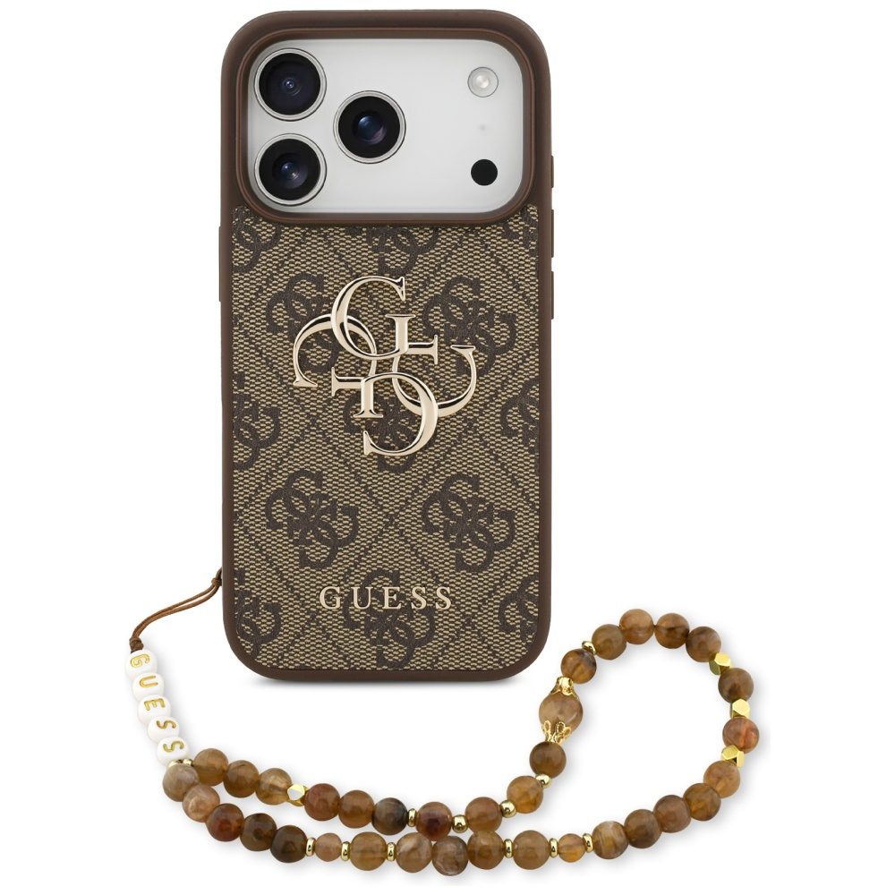 Guess 4G Strap 4G Classic Logo Case for iPhone 17 Pro - Browneng