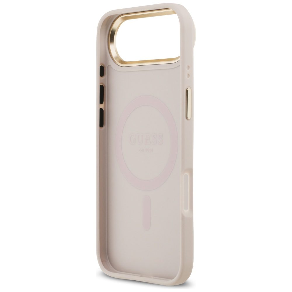 Guess Grained Strass Logo MagSafe iPhone Air Case - Pinkeng