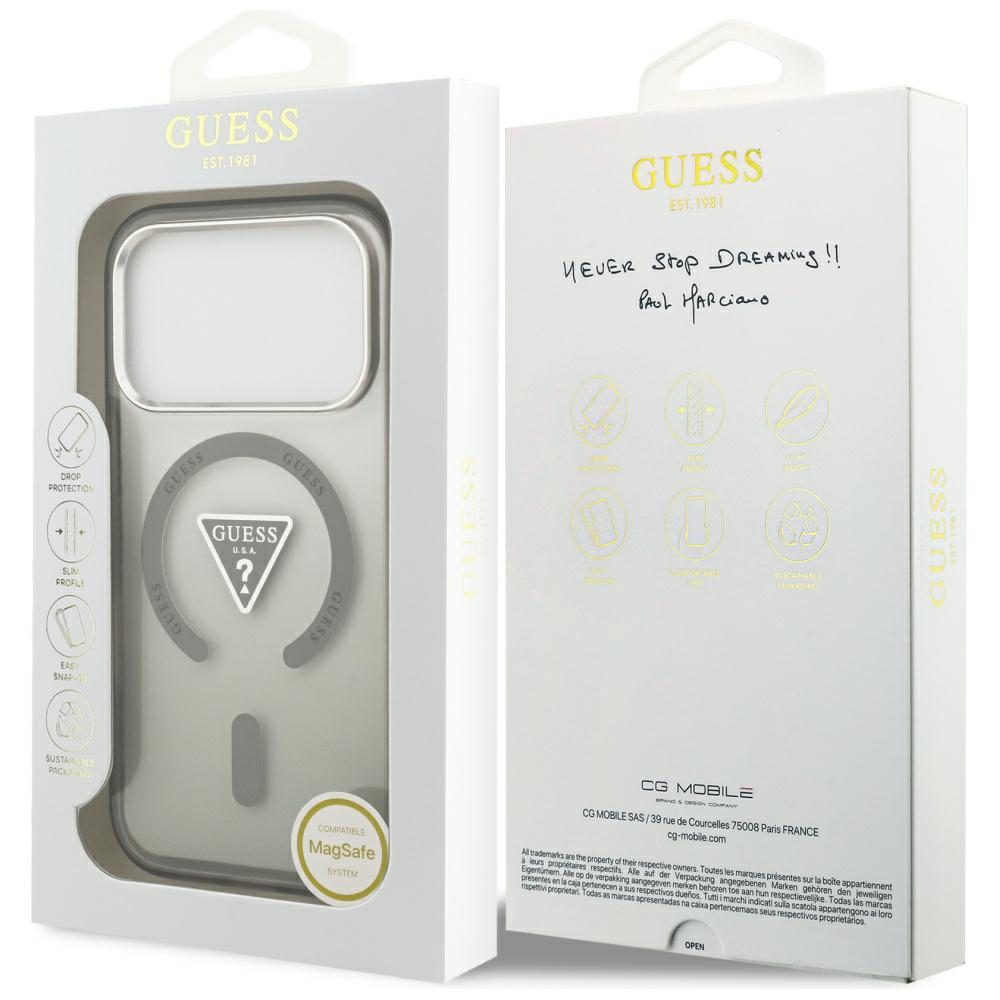 Guess IML Gradient Triangle Logo MagSafe Case for iPhone 17 Pro - Greeneng