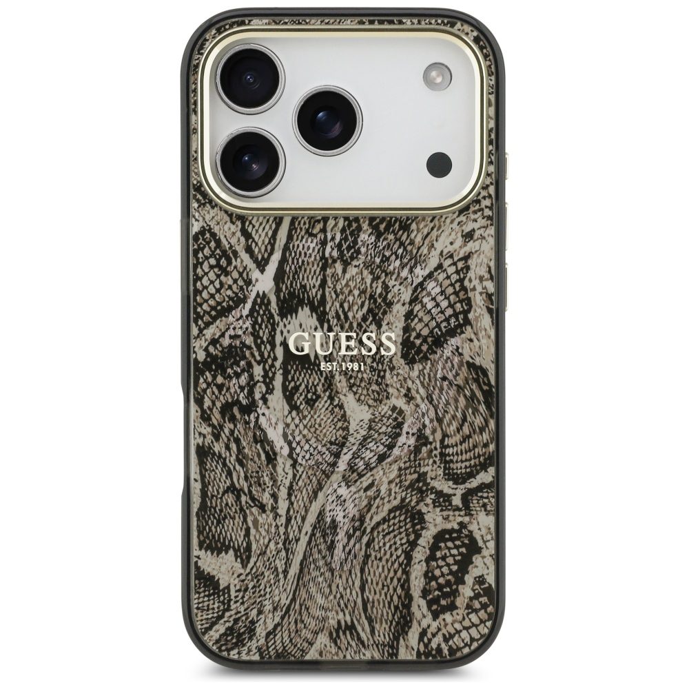 Guess Python Pattern MagSafe Case for iPhone 17 Pro Max - Browneng
