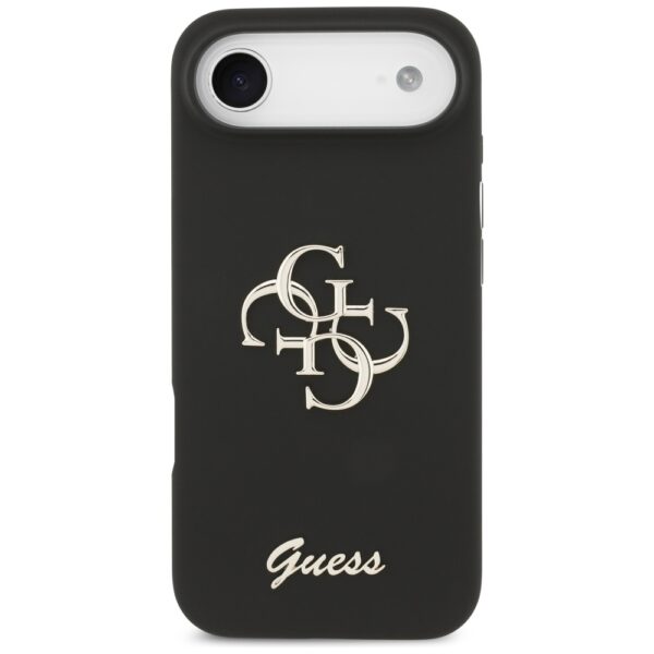 201229_3 Guess Silicone Big 4G Script case for iPhone Air - blackeng