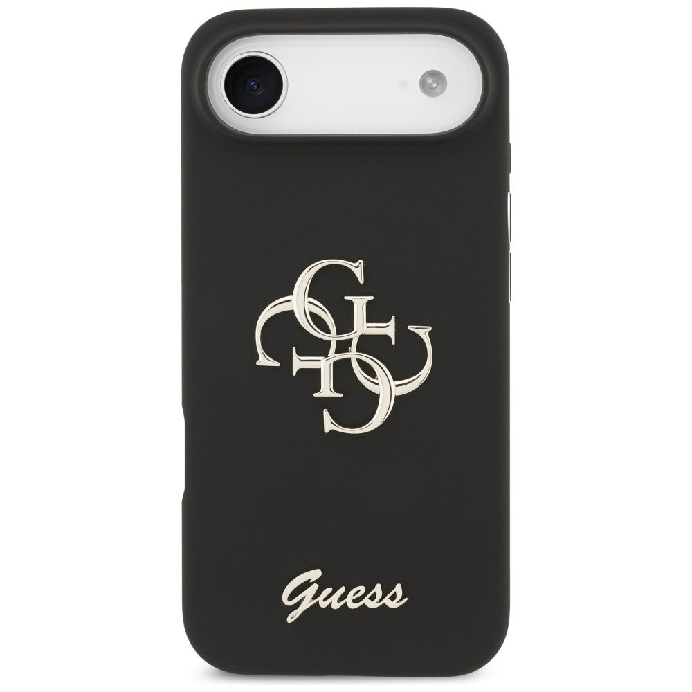 201229_3 Guess Silicone Big 4G Script case for iPhone Air - blackeng