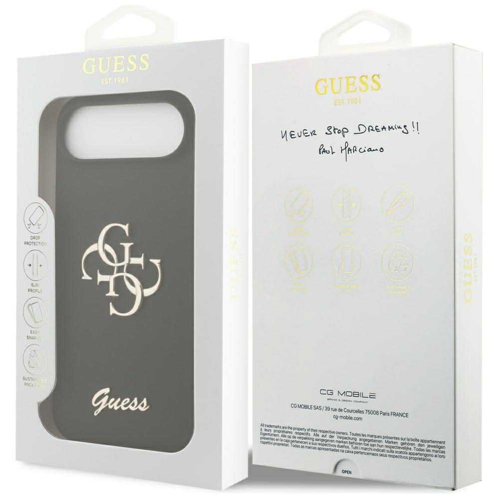 201229_8 Guess Silicone Big 4G Script case for iPhone Air - blackeng