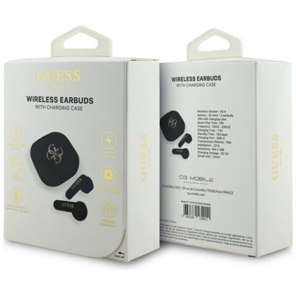Guess 4G Metal Logo TWS wireless headphones - blackeng