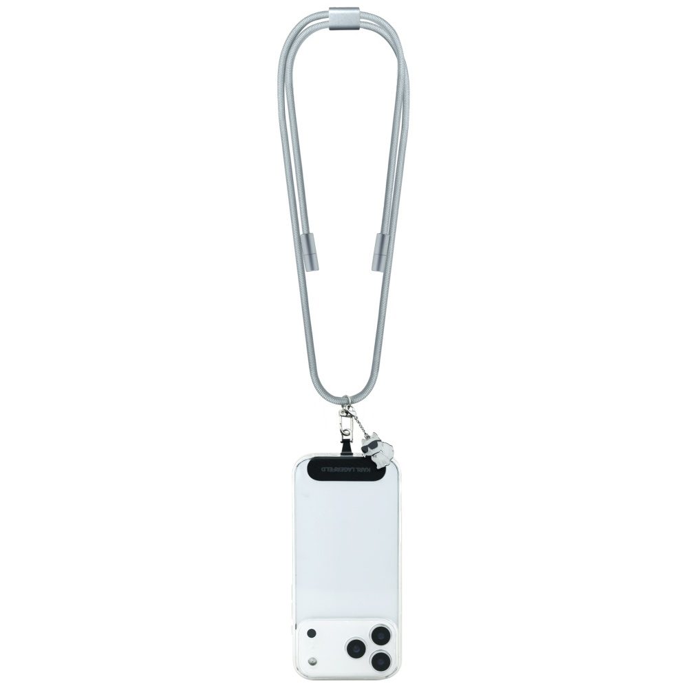 Karl Lagerfeld CBDY Choupette Charm USB-C Cable / USB-C Lanyard - Grayeng