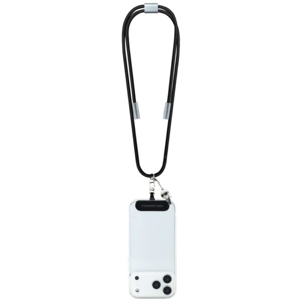 201570_2 Karl Lagerfeld CBDY Ikonik Charm USB-C Cable / USB-C Lanyard - Blackeng