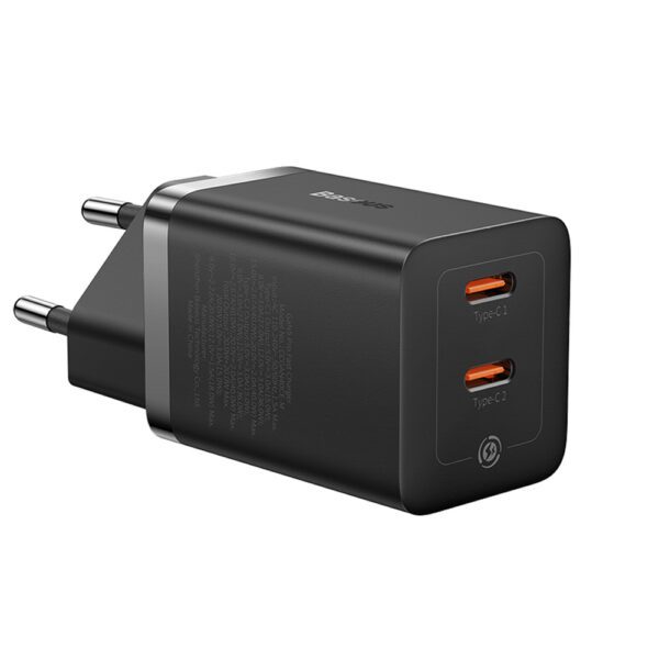 201586_4 Baseus GaN5 Pro 40W 2xUSB-C Wall Charger - Blackeng