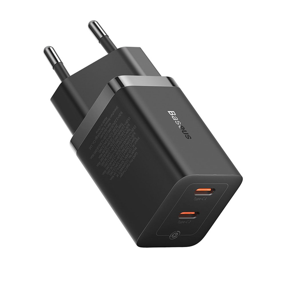 201586_5 Baseus GaN5 Pro 40W 2xUSB-C Wall Charger - Blackeng
