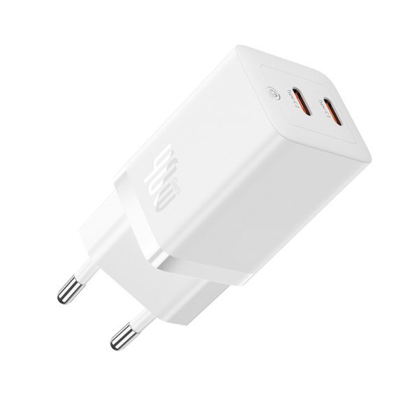 201587_1 Baseus GaN5 Pro 40W 2xUSB-C Wall Charger - Whiteeng