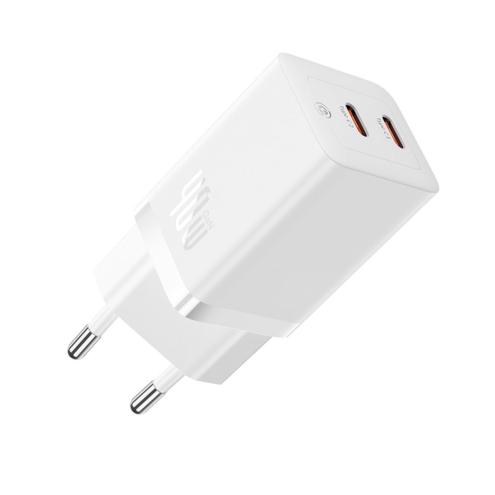201587_1 Baseus GaN5 Pro 40W 2xUSB-C Wall Charger - Whiteeng