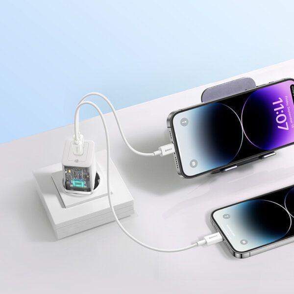 201587_10 Baseus GaN5 Pro 40W 2xUSB-C Wall Charger - Whiteeng