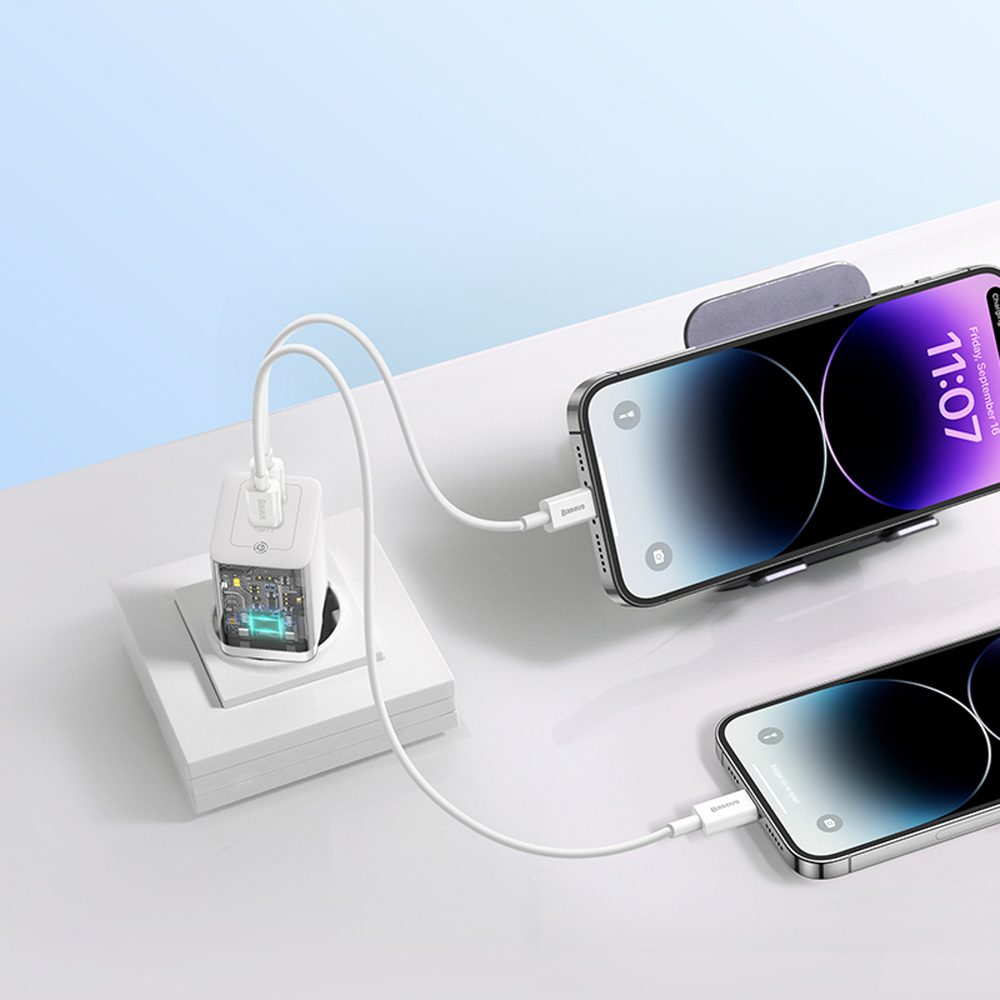 201587_10 Baseus GaN5 Pro 40W 2xUSB-C Wall Charger - Whiteeng