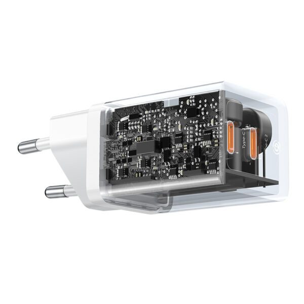201587_6 Baseus GaN5 Pro 40W 2xUSB-C Wall Charger - Whiteeng