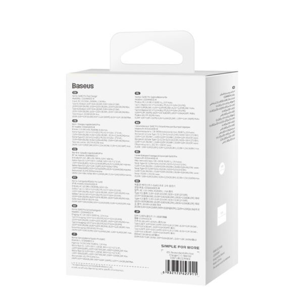201587_8 Baseus GaN5 Pro 40W 2xUSB-C Wall Charger - Whiteeng