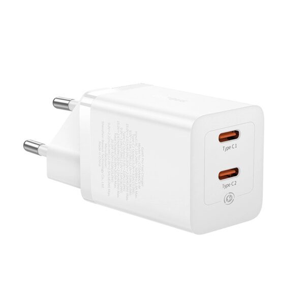 201588_4 Baseus GaN5 Pro 40W 2xUSB-C Wall Charger - Whiteeng