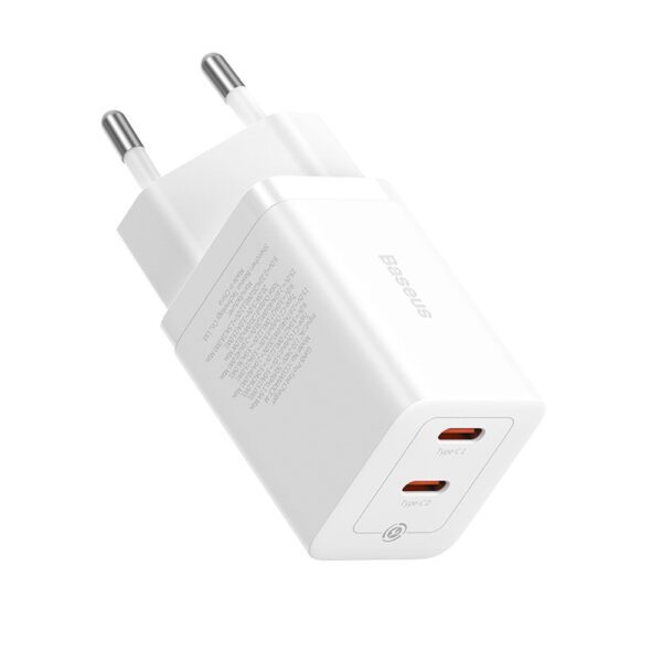 201588_5 Baseus GaN5 Pro 40W 2xUSB-C Wall Charger - Whiteeng