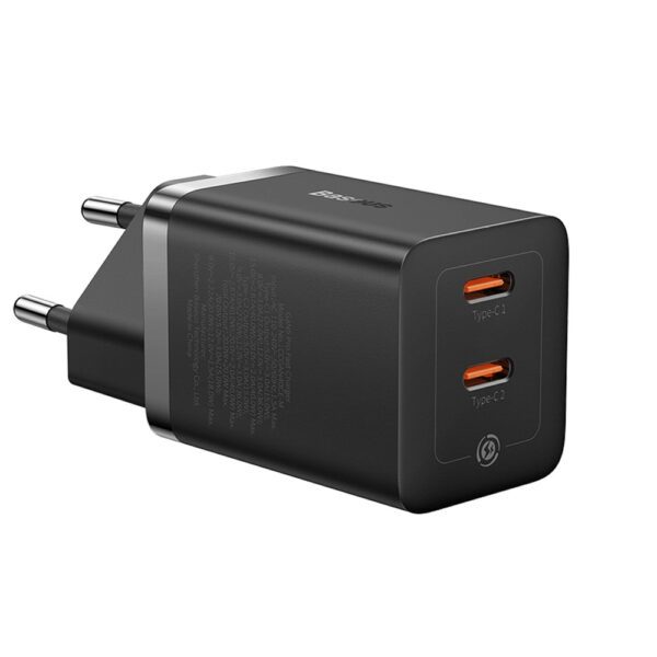 201589_8 Baseus GaN5 Pro 40W 2xUSB-C Wall Charger - Blackeng