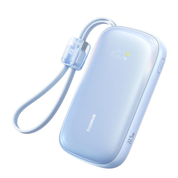 Baseus EnerFill FC21 Qpow 3 Ultra 20000mAh 22.5W Powerbank with Display and Cable Included - Blueeng